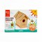 Toysmith Beetle & Bee Build A Bird Bungalow - DIY Kid Art Craft Outdoor Birdhouse Kit, 6" x 4" x 6", Hardware & glue included- 4 Paints, 1 Brush, 7 Wooden Pcs, Chain for Tree Hanging, Age 5+
